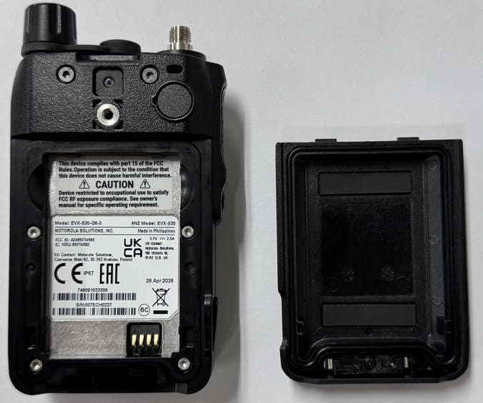 Portable two way radio - FCC ID AZ489FT4980 - Motorola Solutions, Inc.