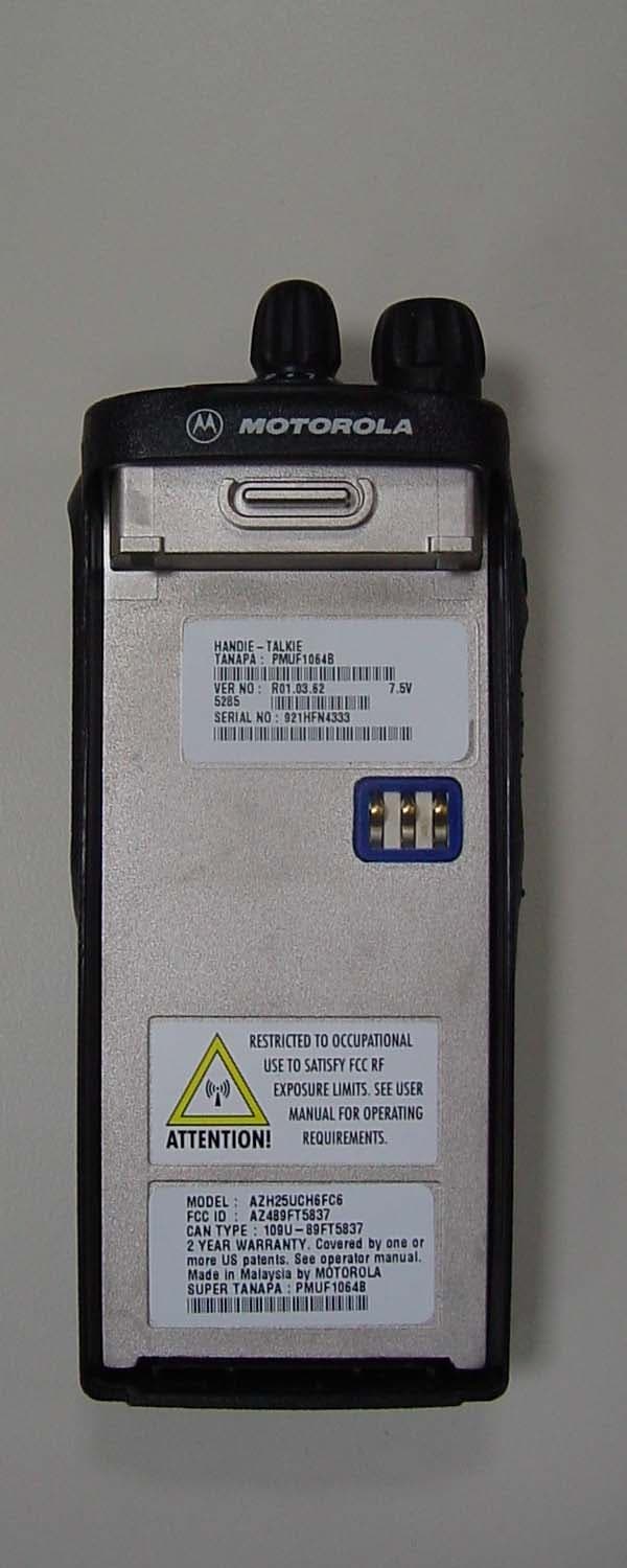 ATS2500, PMUF1063B, 1064B - FCC ID AZ489FT5837 - Motorola Solutions, Inc.
