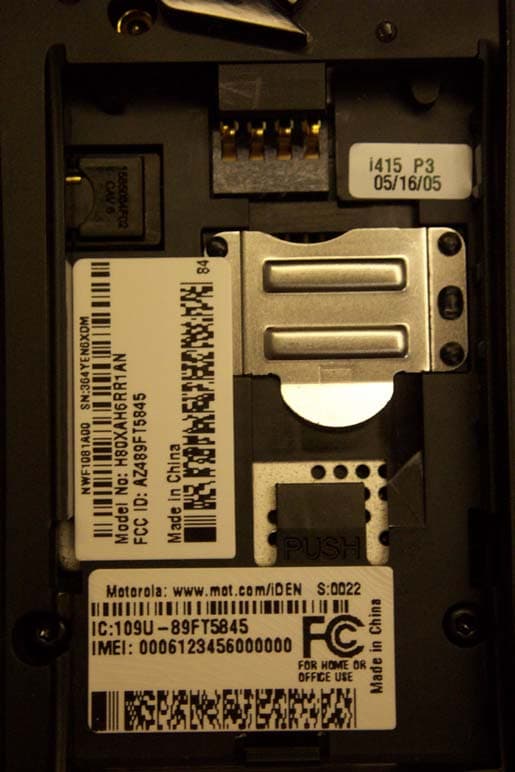 iDEN i415 - FCC ID AZ489FT5845 - Motorola Solutions, Inc. (2)