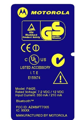 Models: F4420A and F4425 - FCC ID AZ489FT7005 - Motorola Solutions, Inc. (2)