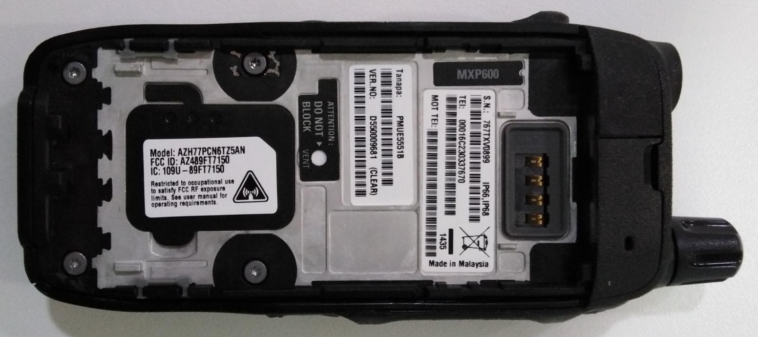 2-Way Portable Radio (with Bluetooth, Bluetooth LE, WIFi 2.4GHz, WIFI 5GHz) - FCC ID AZ489FT7150 - Motorola Solutions, Inc. (2)