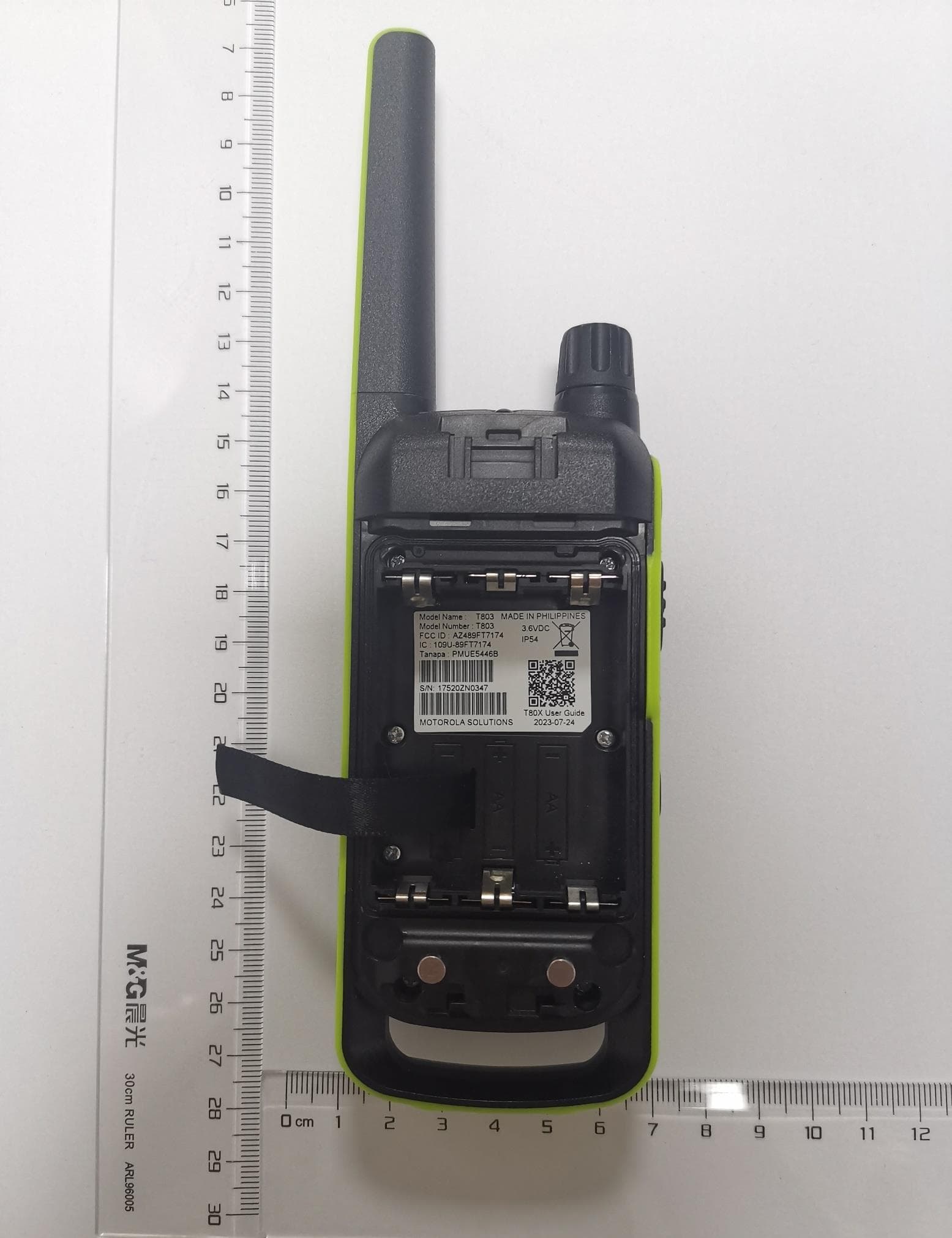 Consumer Radio 462-467MHz with Weather Channel - FCC ID AZ489FT7174 - Motorola Solutions, Inc.