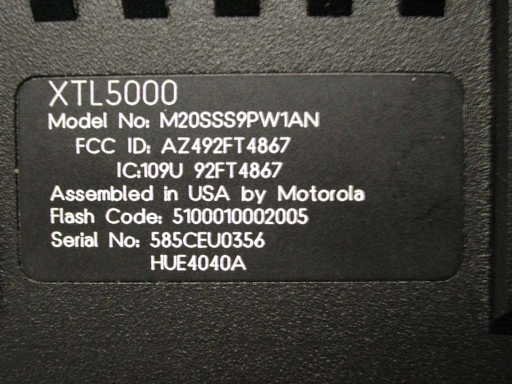 Astro XTL 5000 Digital Mobile Radio - FCC ID AZ492FT4867 - Motorola Solutions, Inc.