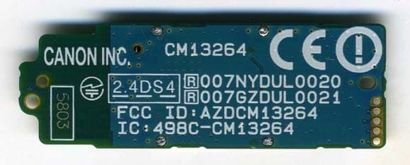 WLAN Module Unit - FCC ID AZDCM13264 - Canon Inc.