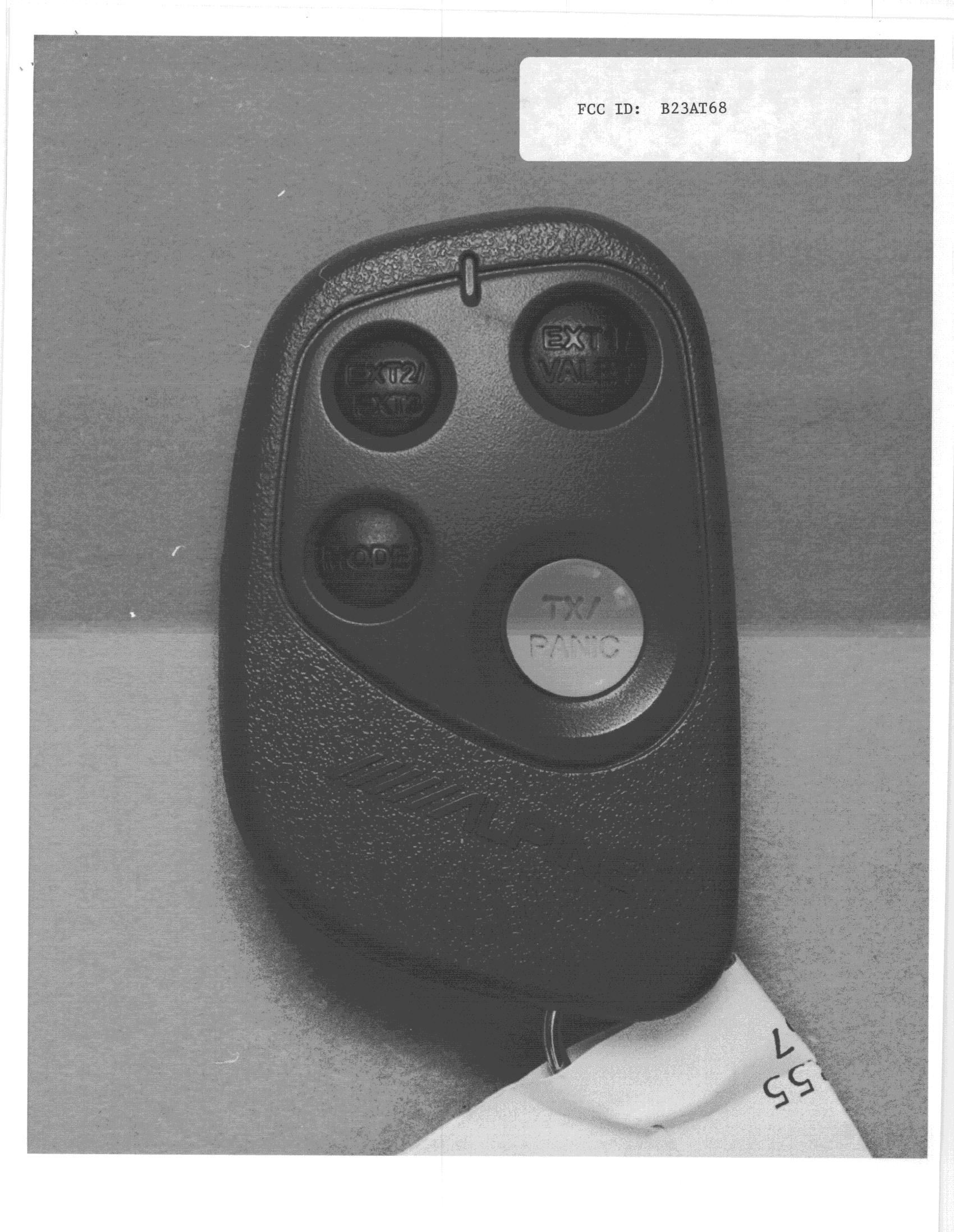 DSC - Part 15 Security/Remote Control Transmitter - FCC ID B23AT68 - Auto Page Inc