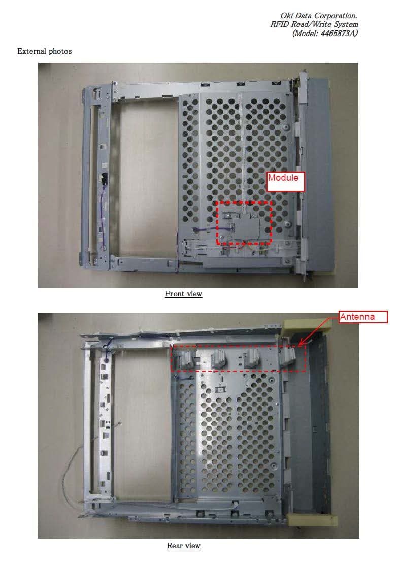 Embedded RFID Read/Write System - FCC ID B2K-4465873A - Oki Electric Industry Co., Ltd.