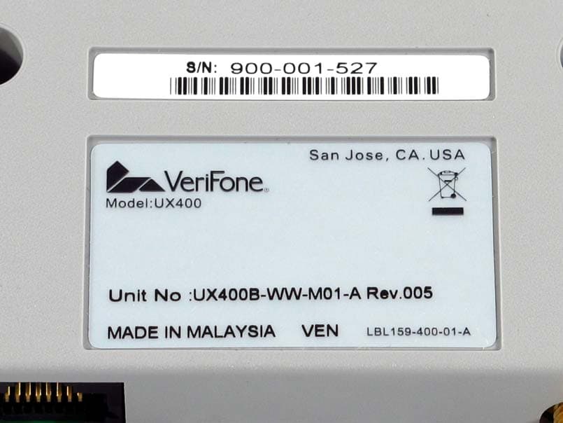 POS terminal - FCC ID B32UX300400 - VeriFone Inc (2)