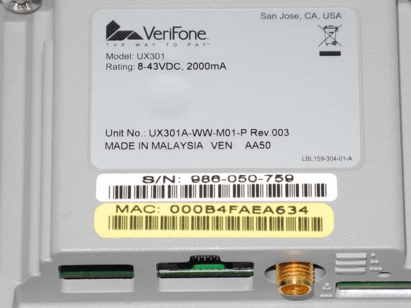 RFID Reader Module - FCC ID B32UX301SM - VeriFone Inc (2)