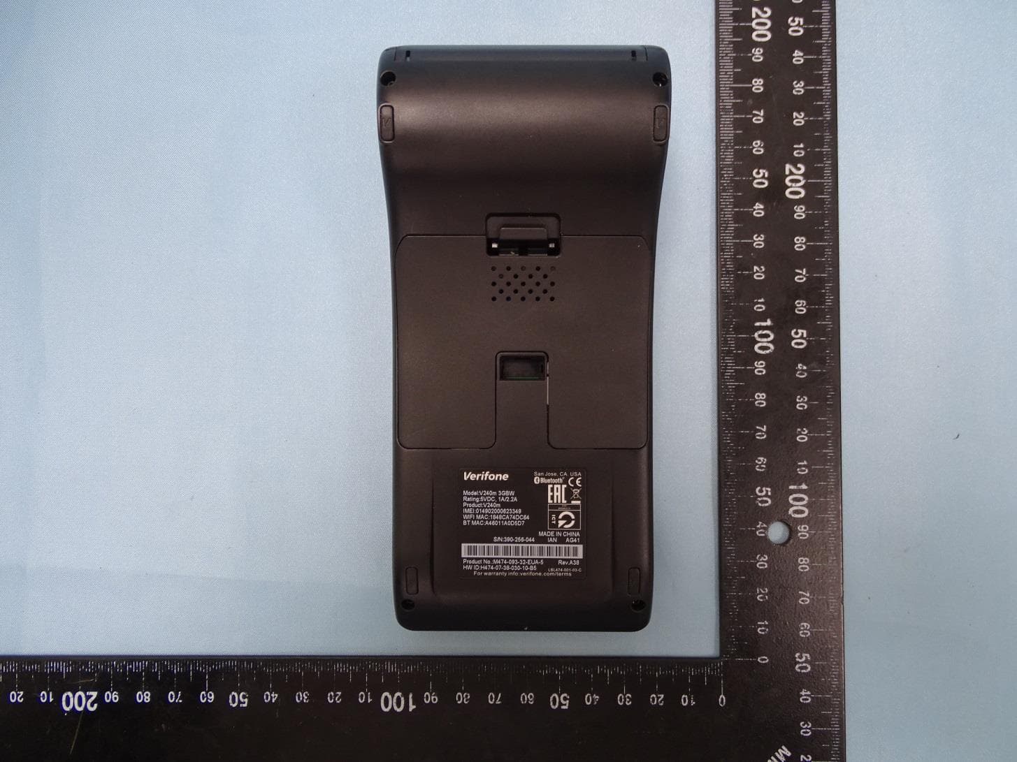 Point of Sales Terminal - FCC ID B32V240M3GBWU - VeriFone Inc (2)