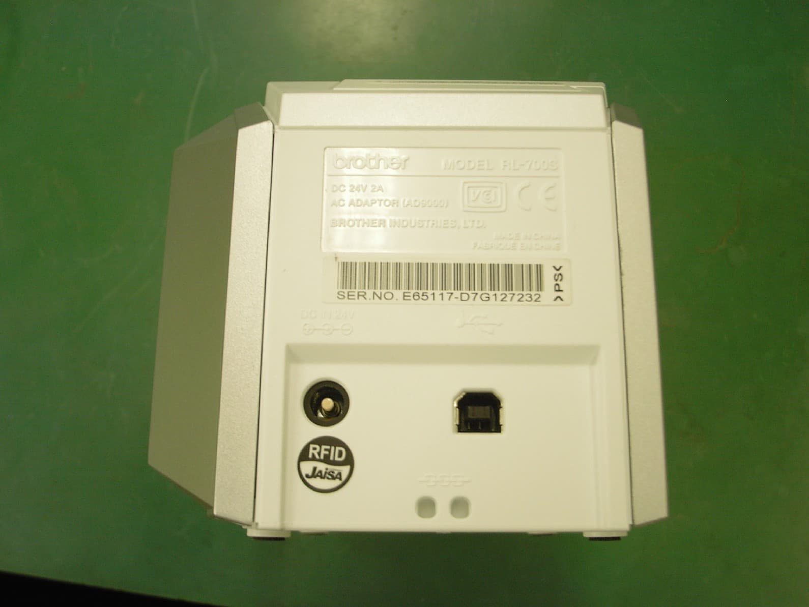 RFID Label Printer - FCC ID B3Q5V8001 - Brother Industries, Ltd.