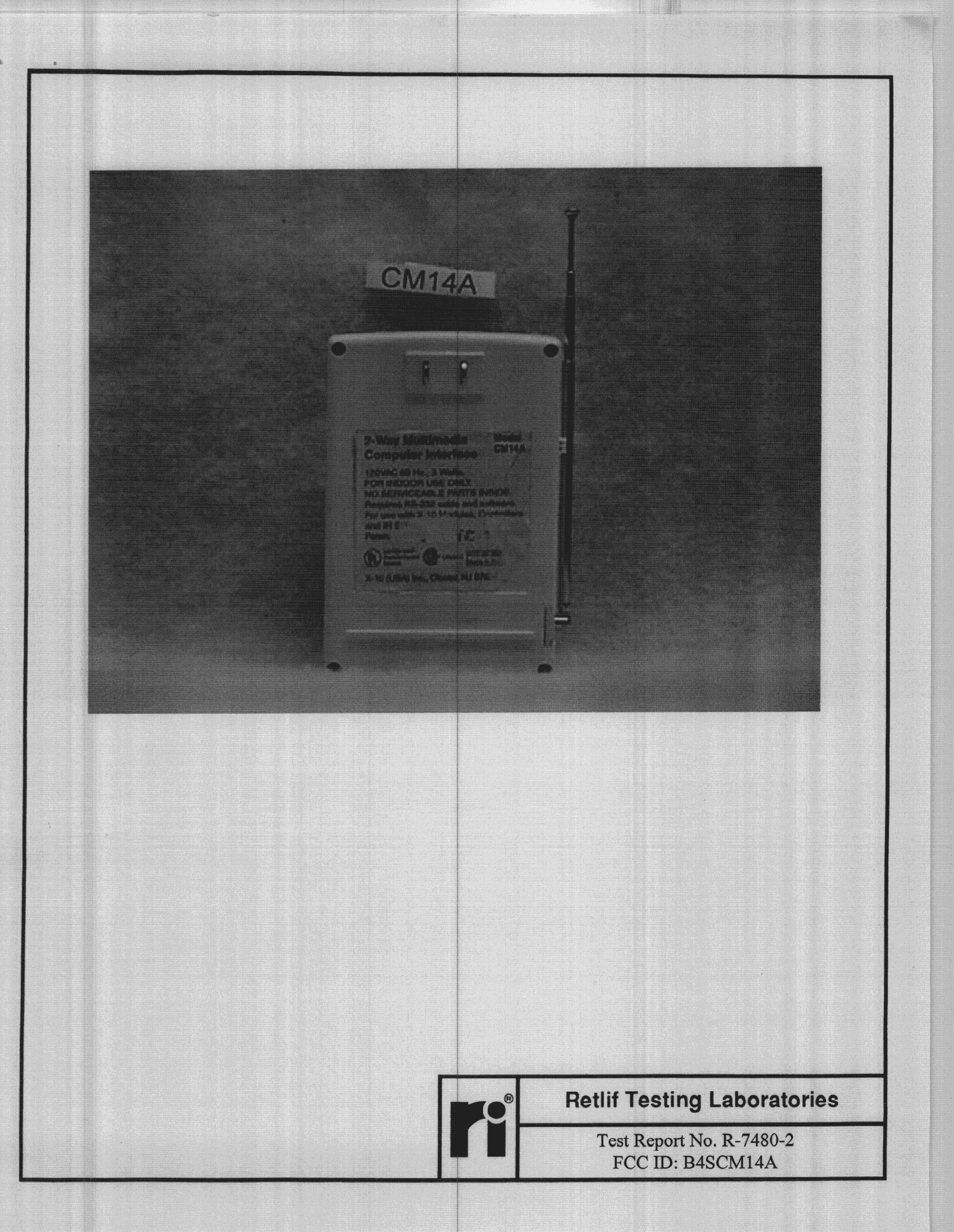 Home Automation System Transceiver - FCC ID B4SCM14A - Authinx Inc. (3)
