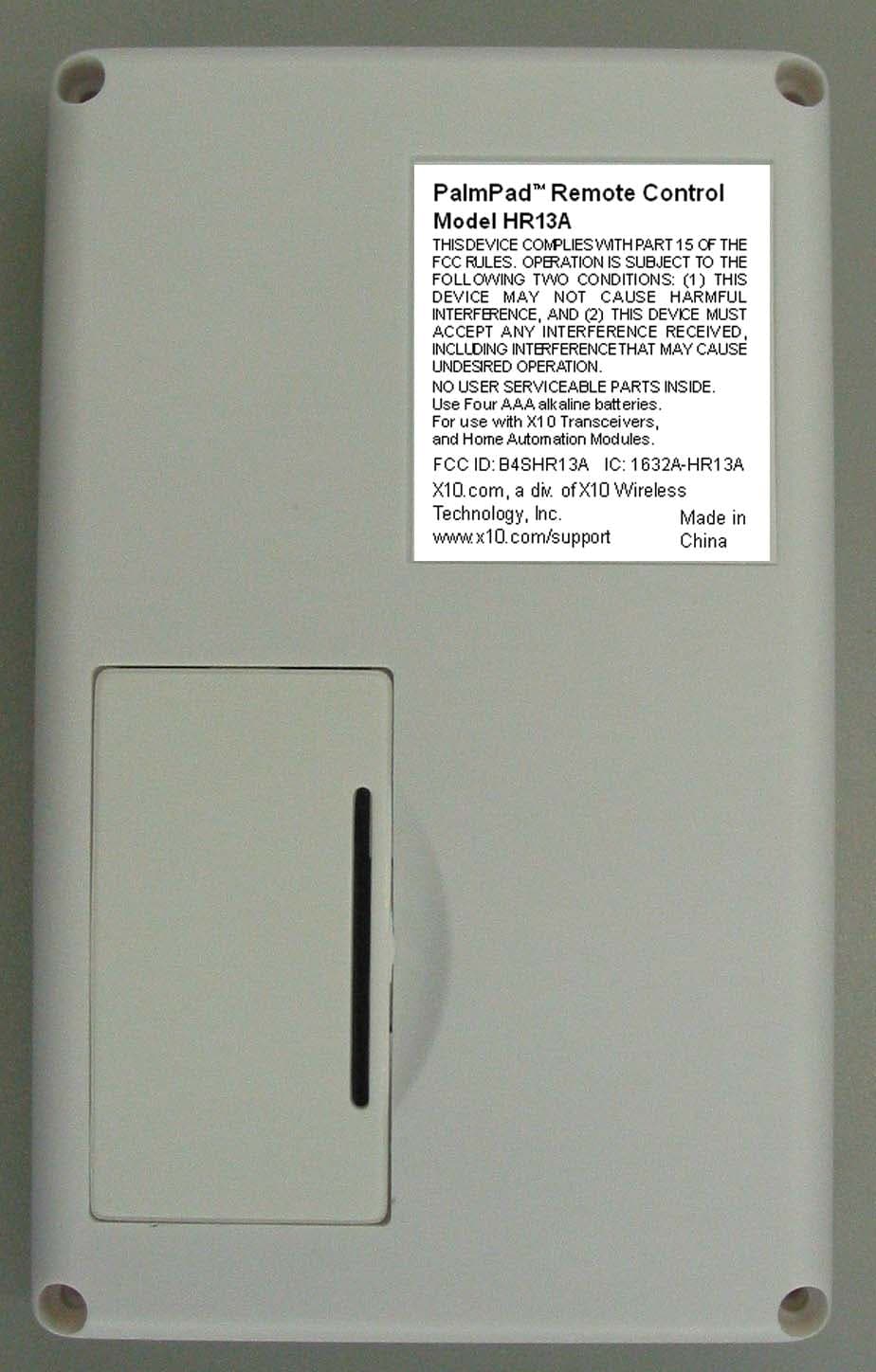 PalmPad Remote Control - FCC ID B4SHR13A - Authinx Inc. (2)