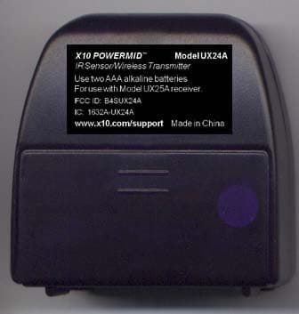 IR SENSOR/ WIRELESS TRANSMITTER - FCC ID B4SUX24A - Authinx Inc.