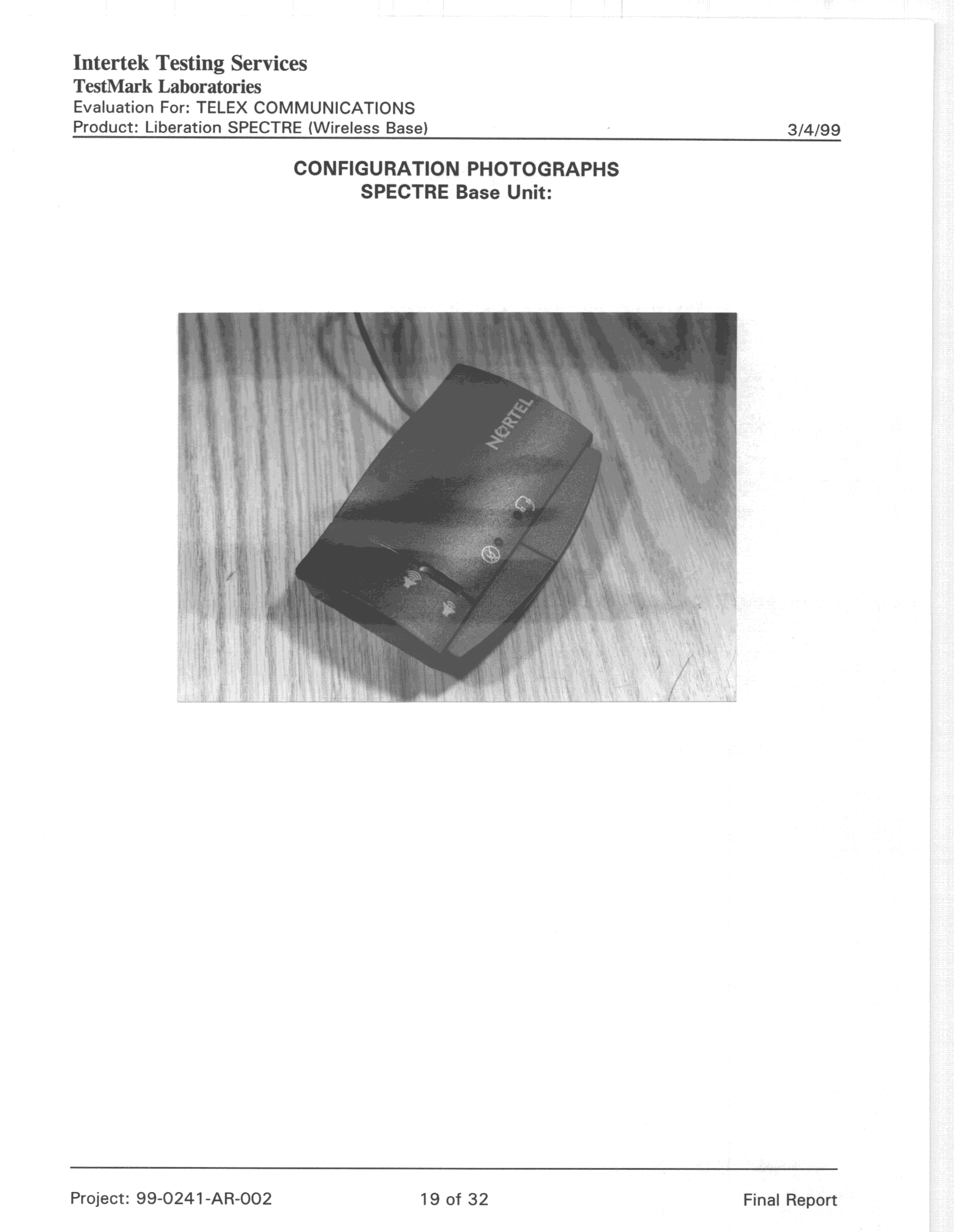 Cordless Telephone Base Transceiver - FCC ID B5D300760 - Bosch Security Systems, Inc. (3)