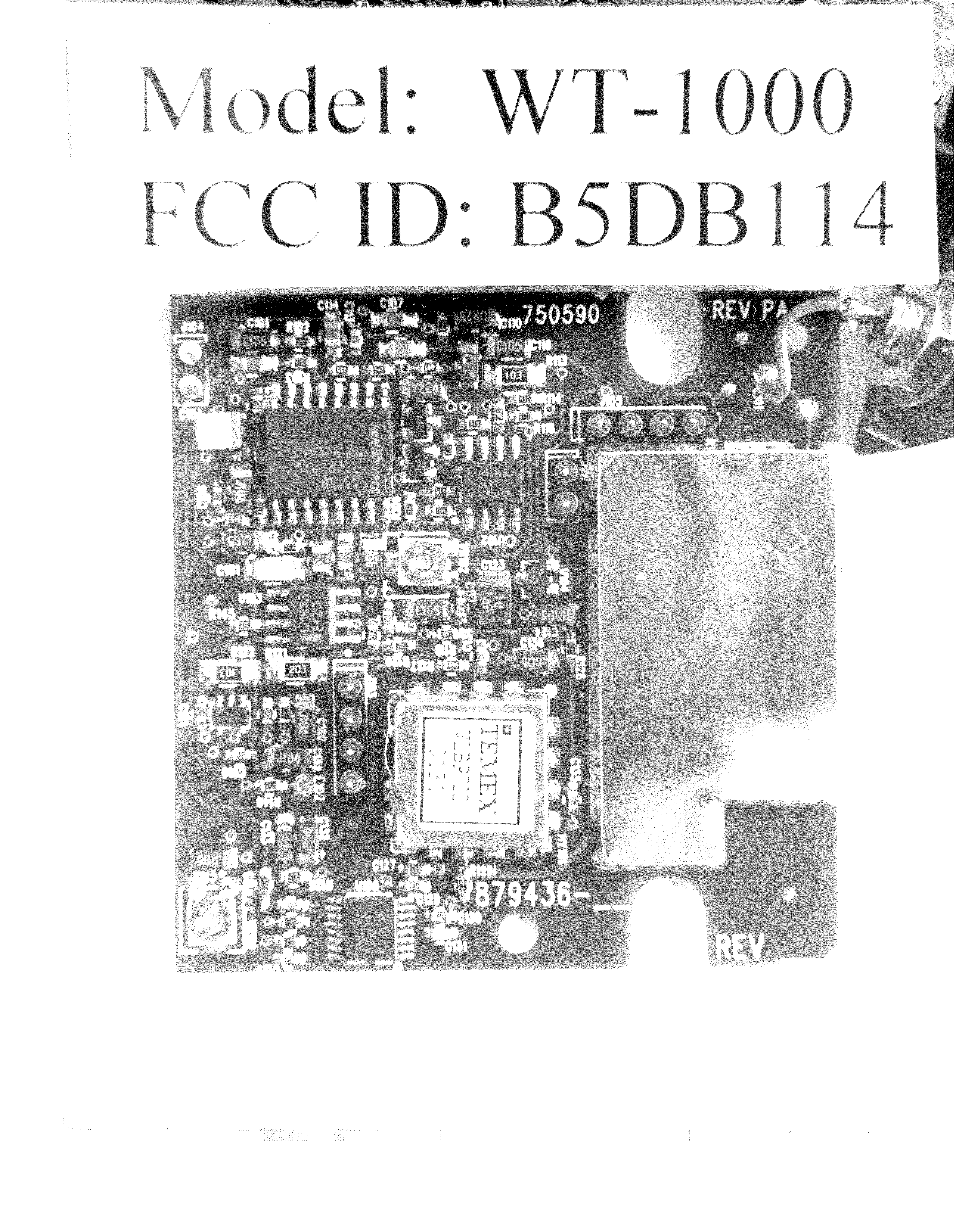 Nonbroadcast Transmitter - FCC ID B5DB114 - Bosch Security Systems, Inc.