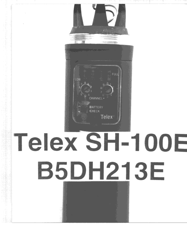 TNT - Licensed Non-Broadcast Transmitter Worn on Body - FCC ID B5DH213E - Bosch Security Systems, Inc.