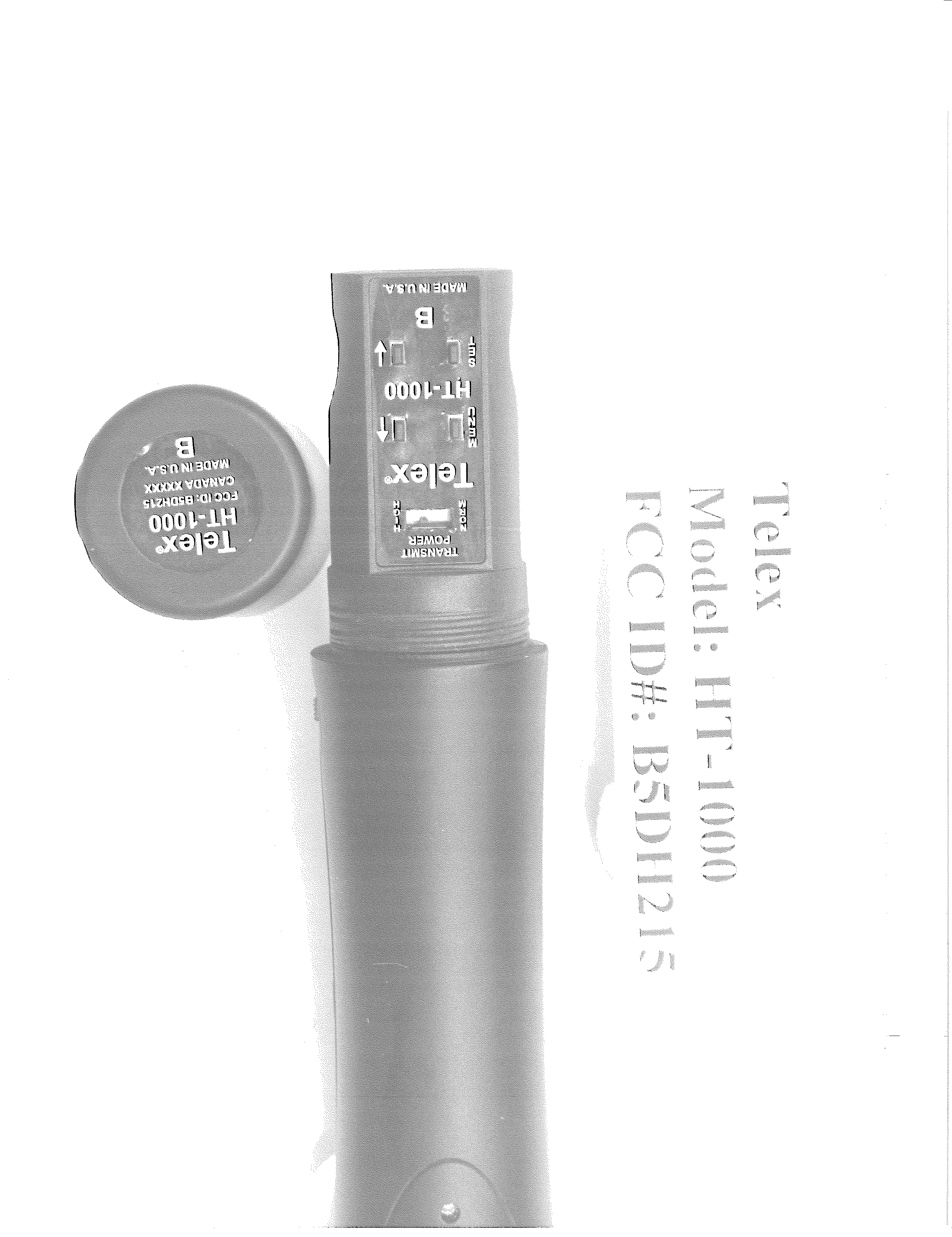 Handheld Wireless microphone - FCC ID B5DH215 - Bosch Security Systems, Inc.
