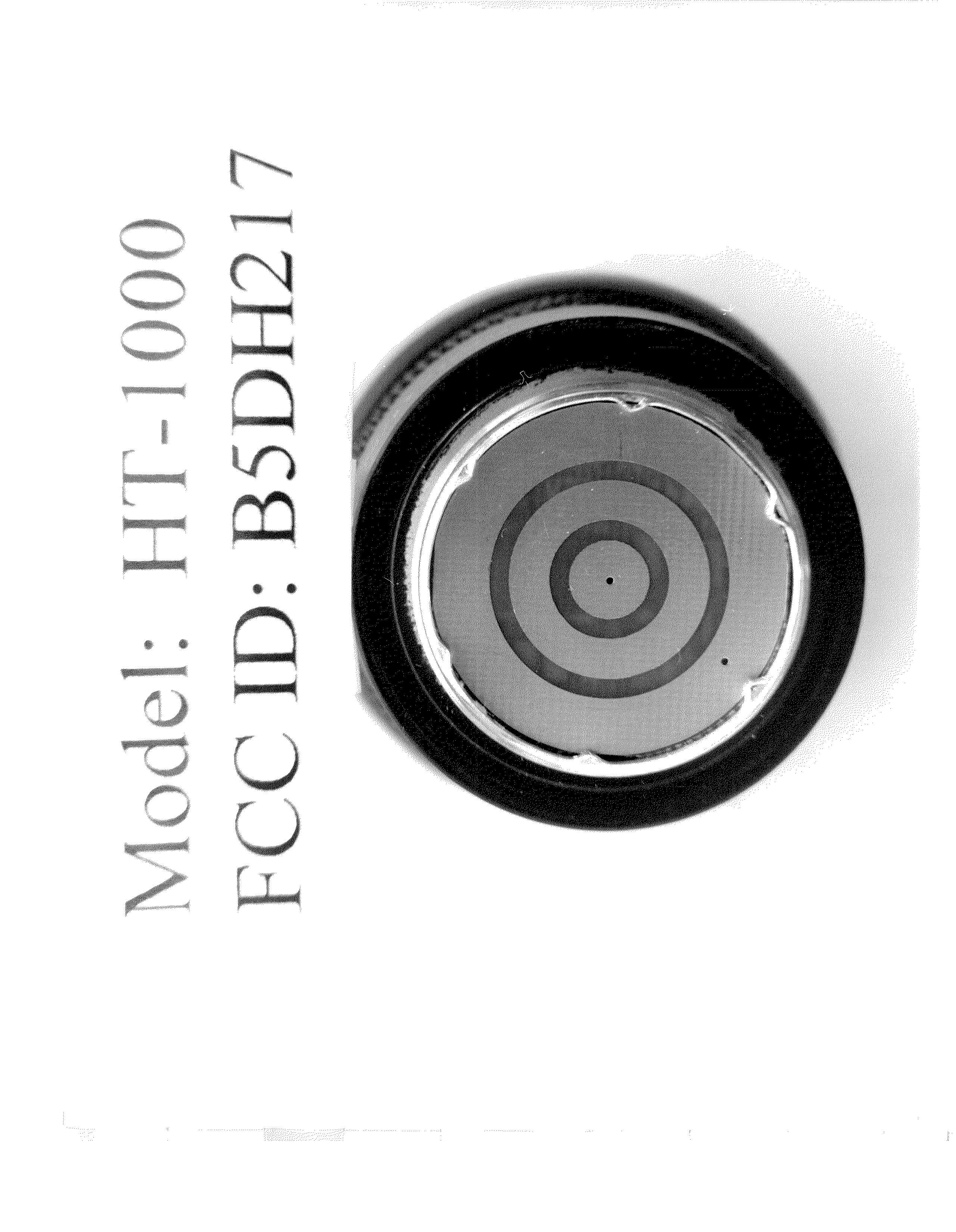 Wireless Micro Transmitter - FCC ID B5DH217 - Bosch Security Systems, Inc.