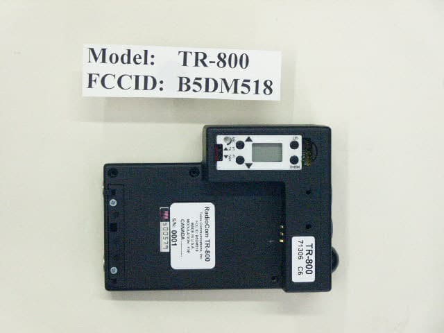 Wireless Intercom Beltpack - FCC ID B5DM518 - Bosch Security Systems, Inc.