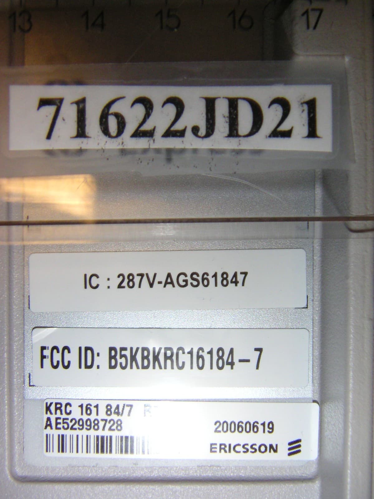 PCS Broadband GSM Base station - FCC ID B5KCKRC16184-7 - Ericsson Radio Systems AB