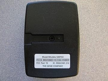 Remote Control Transmitter for Garage Door Opener Operation - FCC ID B8Q315390C2 - The Genie Company a Division of Overhead Door Corporation