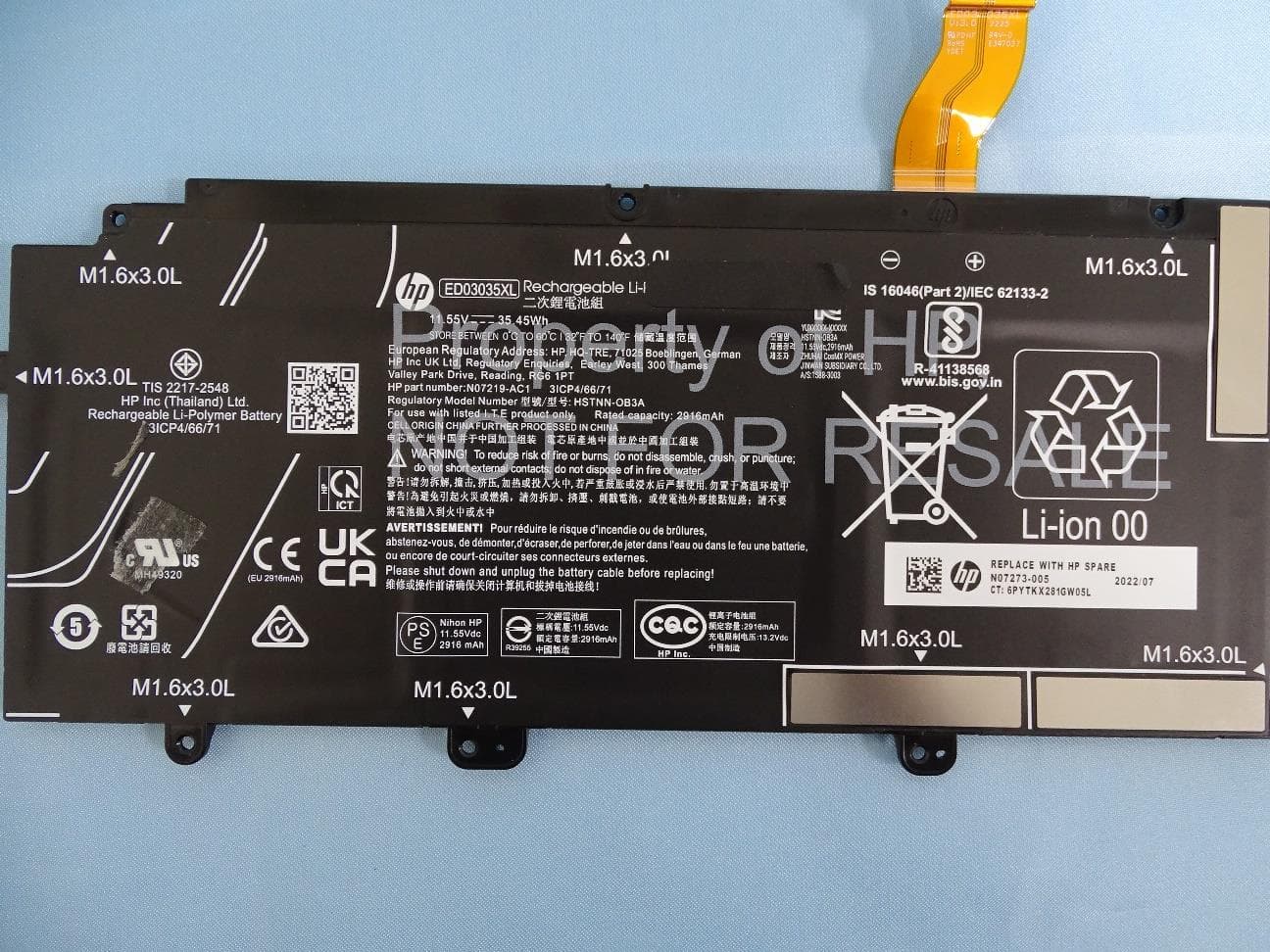 Notebook Computer - FCC ID B94-TNC162GPWC - HP Inc.