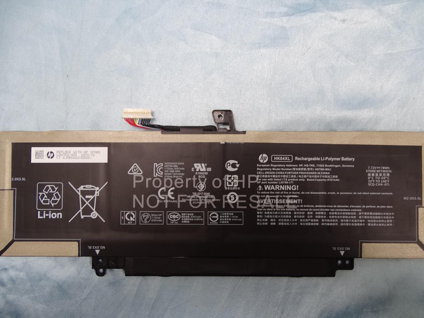 Model HSN-C05C-4 - FCC ID B94HNC05C4TKR - HP Inc.
