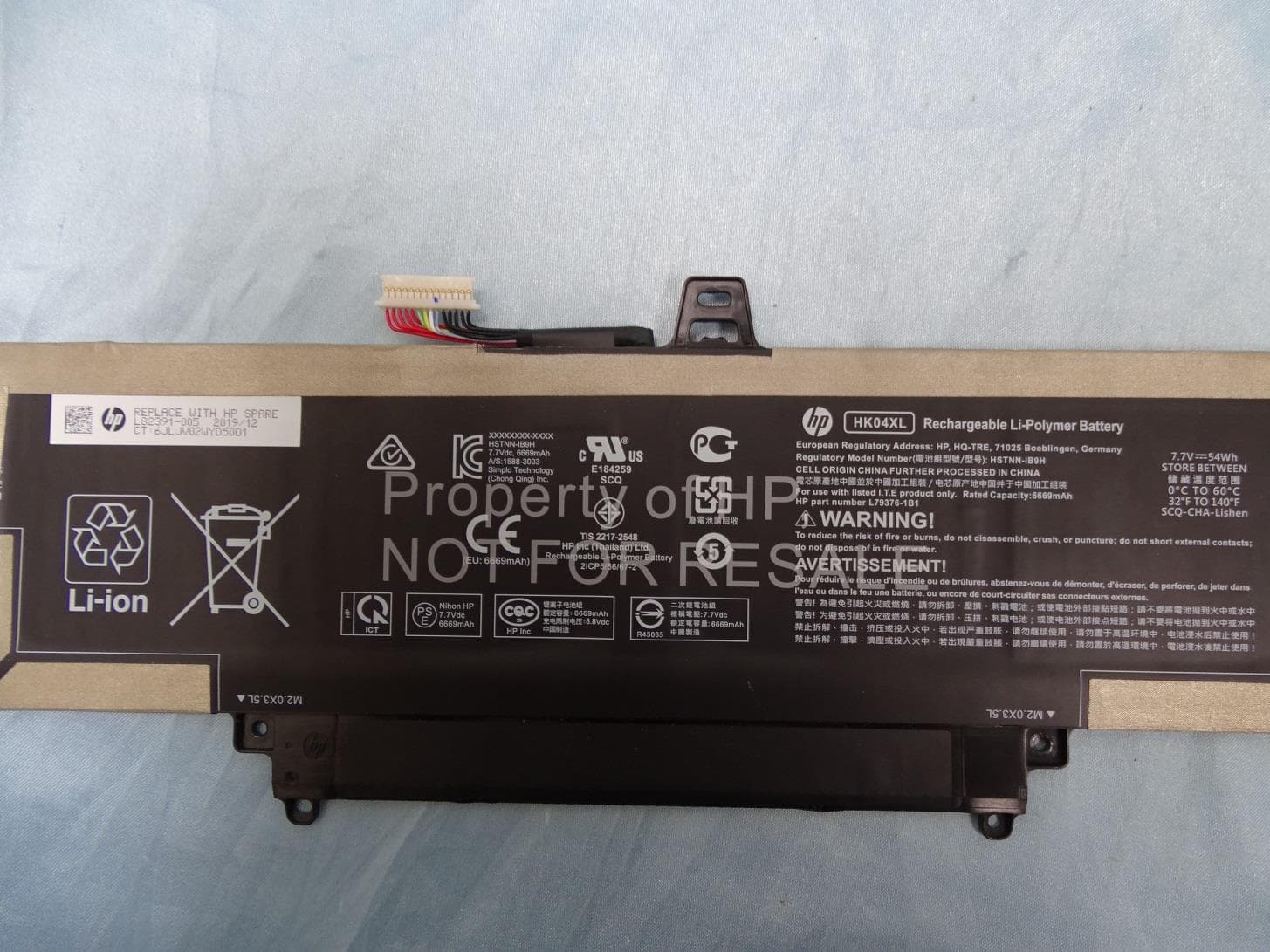 Model HSN-C05C - FCC ID B94HNC05CTKR - HP Inc.