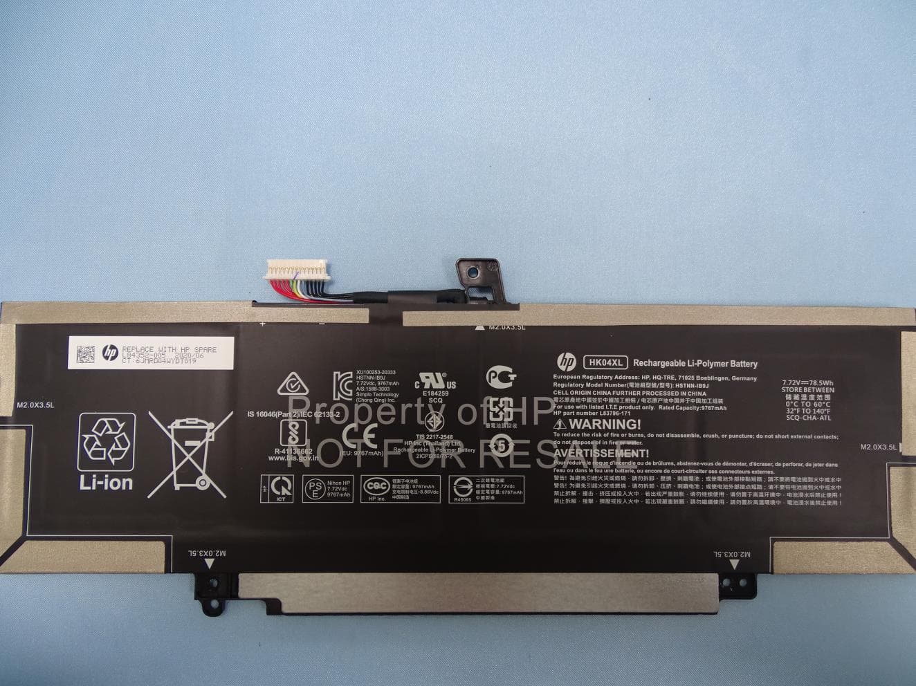 Model HSN-C10C-4 - FCC ID B94HNC10C4TKR - HP Inc.