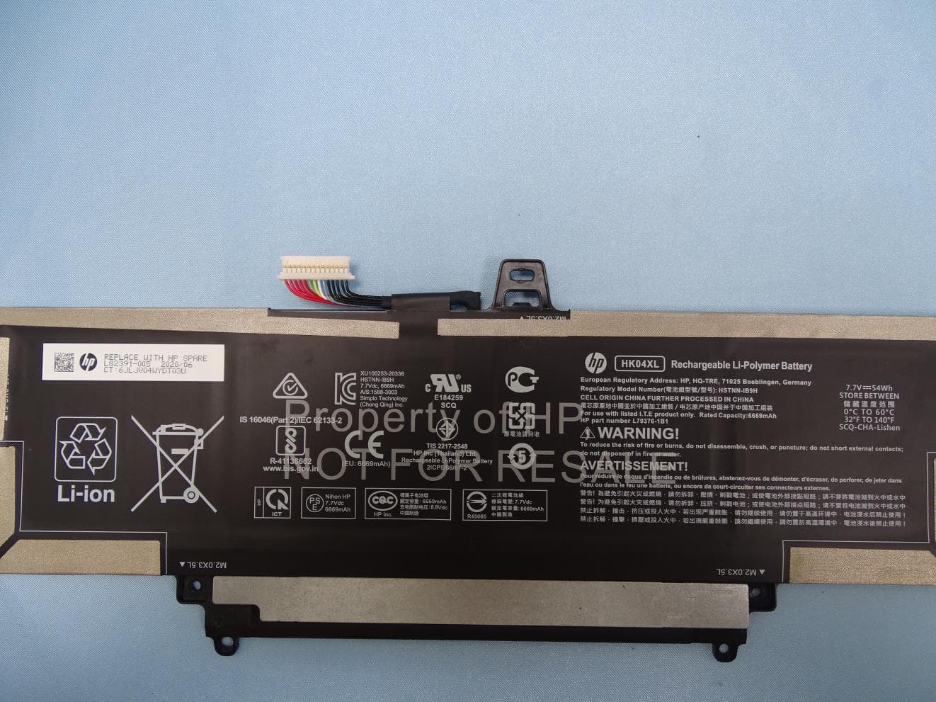 Model HSN-C10C - FCC ID B94HNC10CTKR - HP Inc.