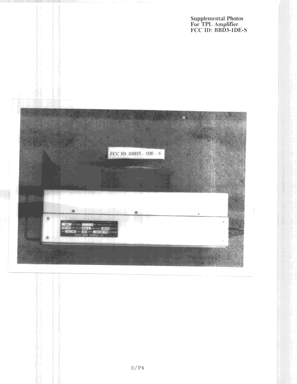 AMP - Amplifier - FCC ID BBD3-1DE-S - TPL Communications Inc (2)