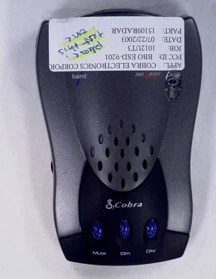 Radar Detector - FCC ID BBOESD9201 - Cobra Electronics Corporation