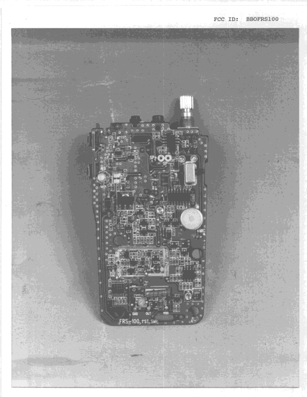 FRF - Part 95 Family Radio Face Held Transmitter - FCC ID BBOFRS100 - Cobra Electronics Corporation (2)