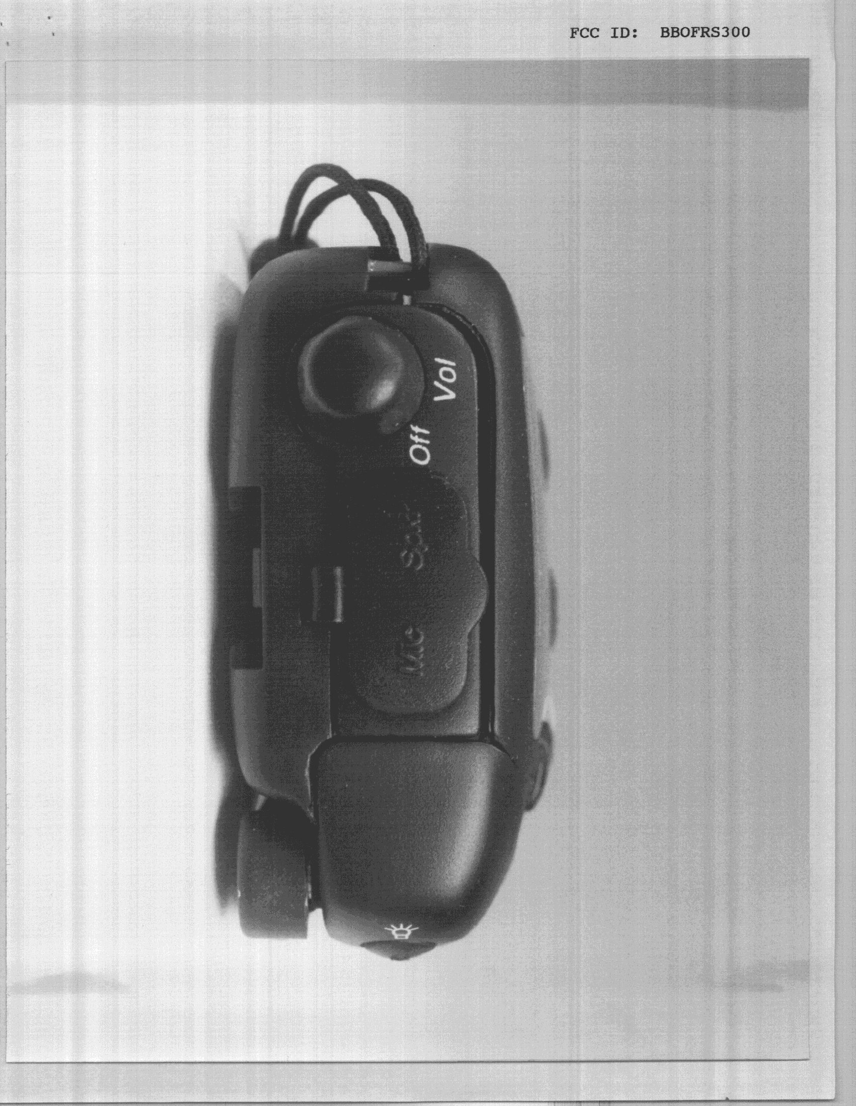 FRF - Part 95 Family Radio Face Held Transmitter - FCC ID BBOFRS300 - Cobra Electronics Corporation