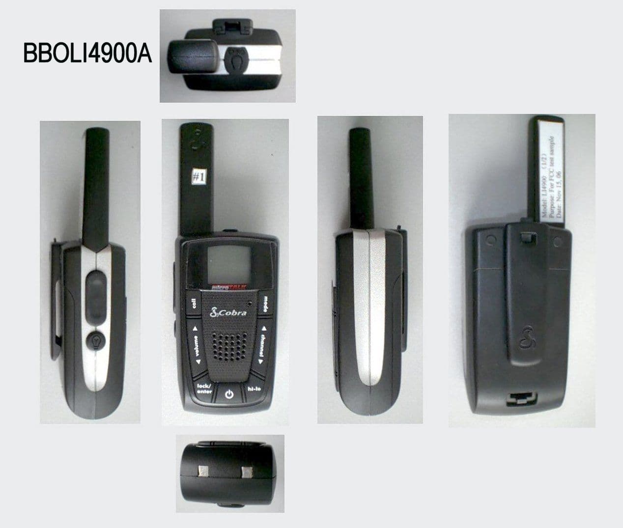 FRS/GMRS RADIO - FCC ID BBOLI4900A - Cobra Electronics Corporation