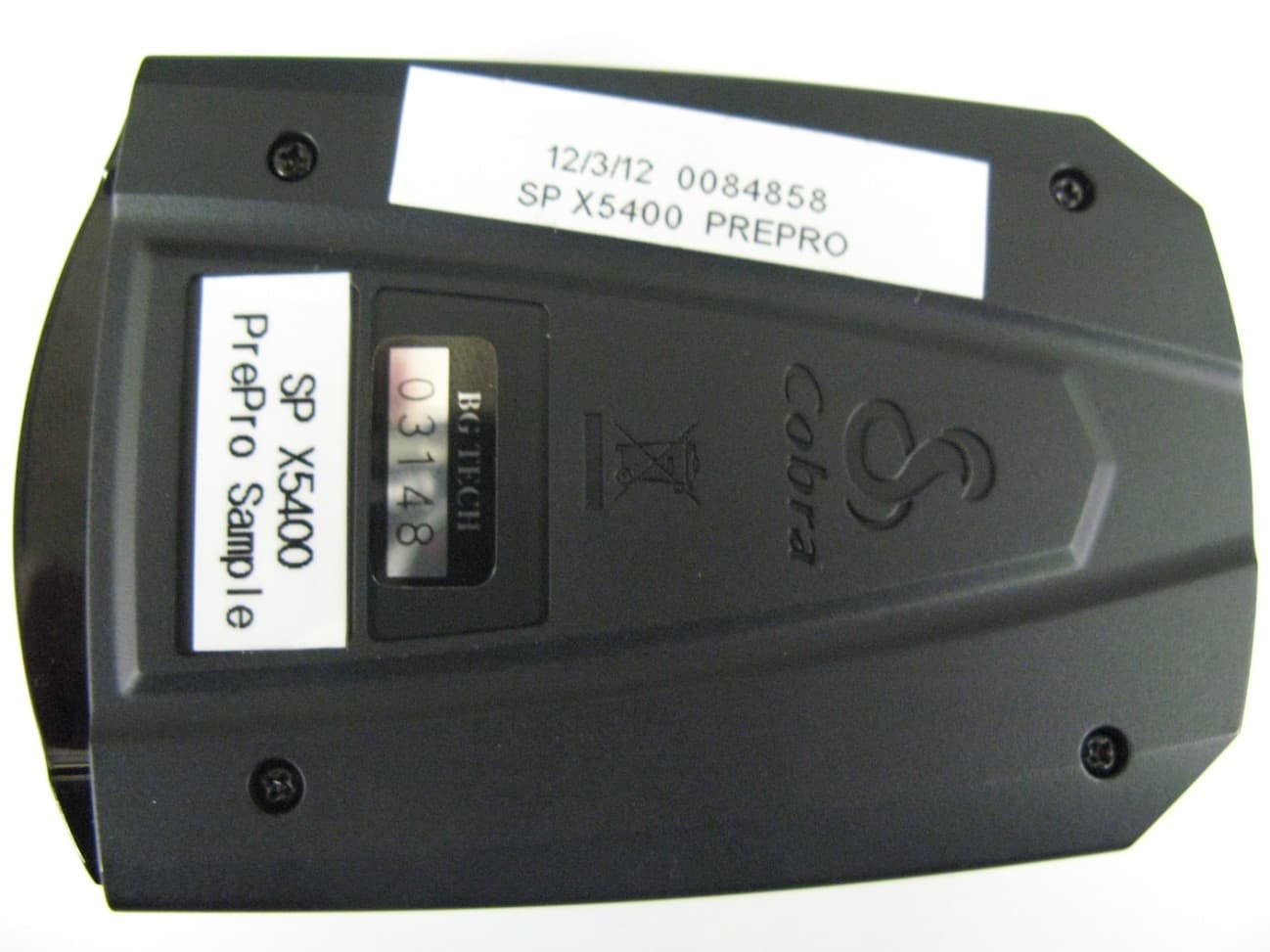 RADAR DETECTOR - FCC ID BBOSPX5500 - Cobra Electronics Corporation