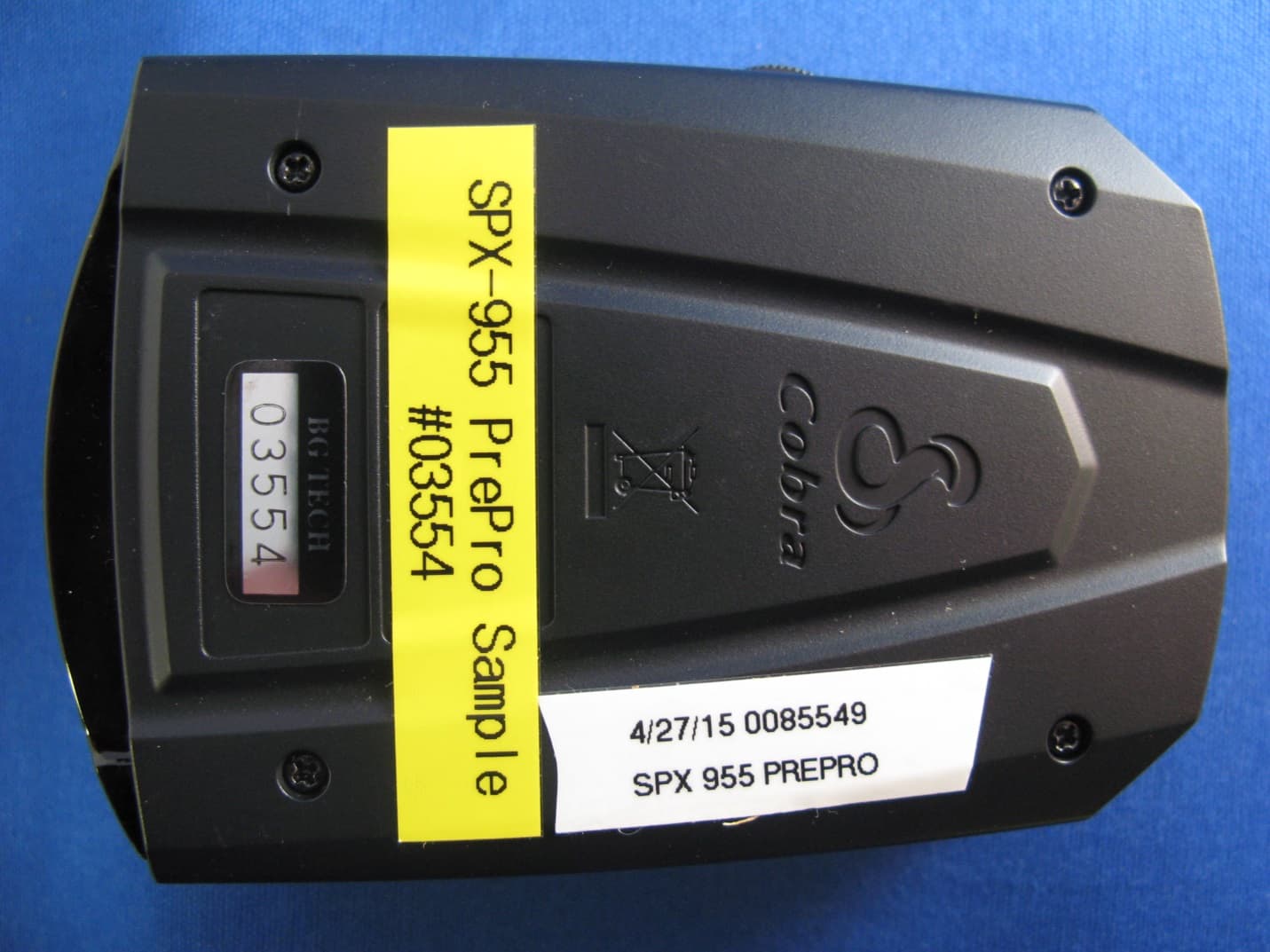 RADAR DETECTOR - FCC ID BBOSPX955 - Cobra Electronics Corporation (3)