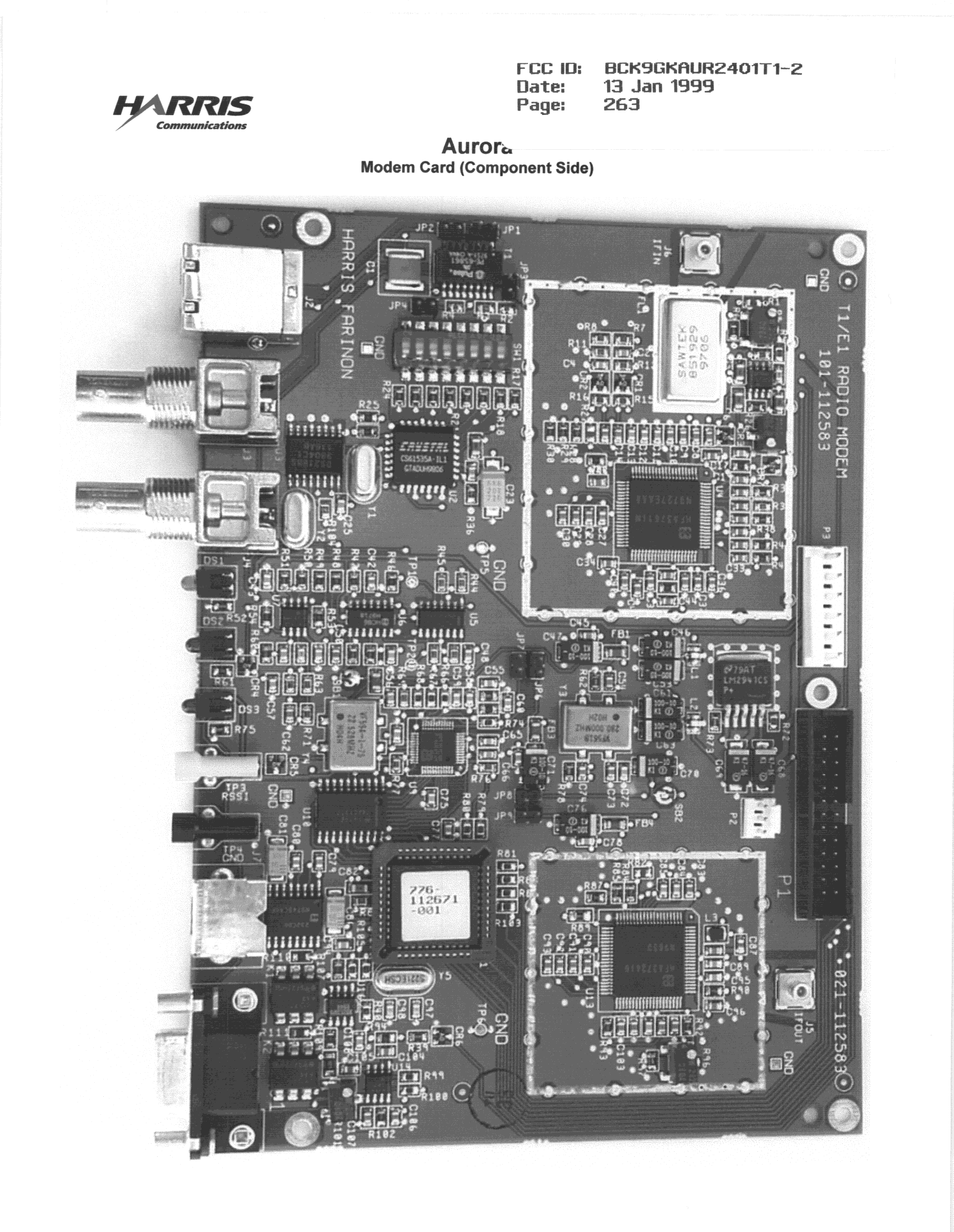 DSS - Part 15 Spread Spectrum Transmitter - FCC ID BCK9GKAUR2401T1-2 - Harris Corporation Farinon Division