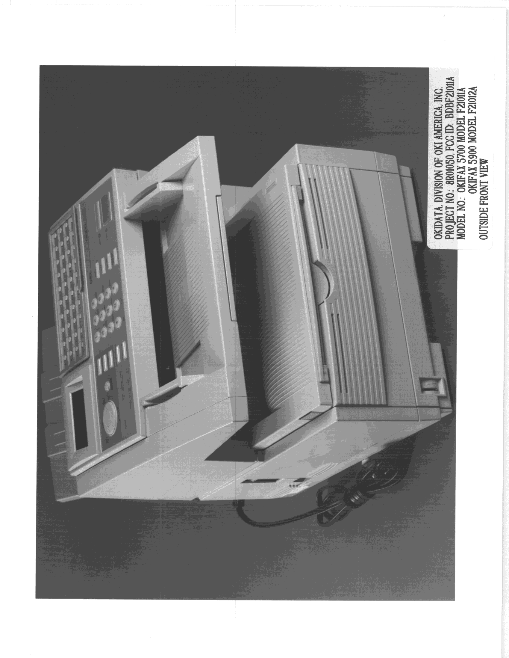 Desk Top Fax Machine - FCC ID BDBF21011A - Oki Data Americas Inc.