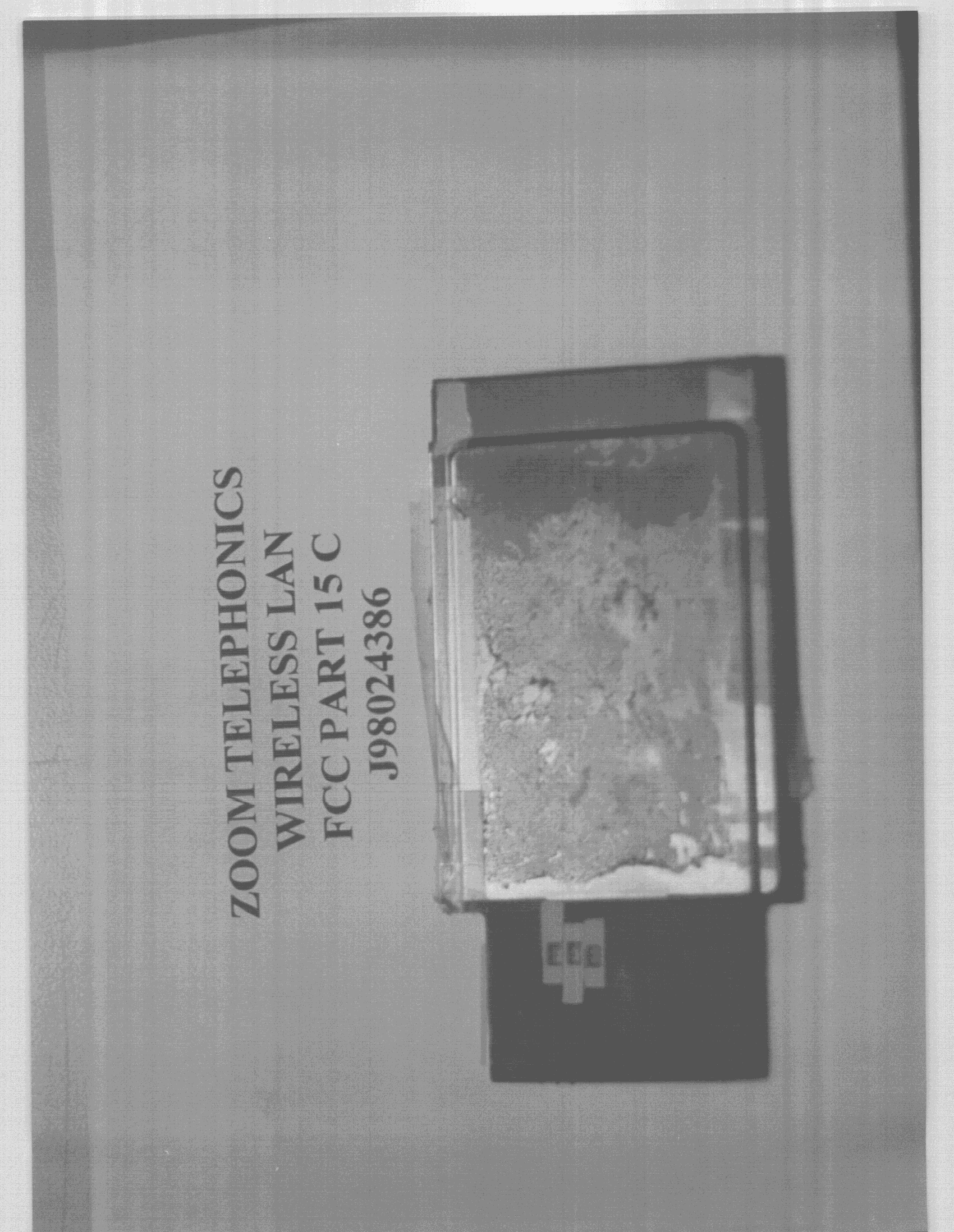 PCMCIA WLAN Card - FCC ID BDNWLANPCCARD1 - Zoom Telephonics, Inc