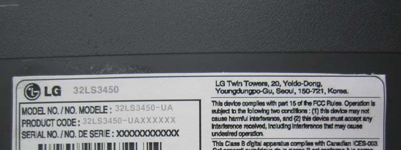 LED LCD TV monitor - FCC ID BEJ32LS3450UA - LG Electronics USA, Inc.