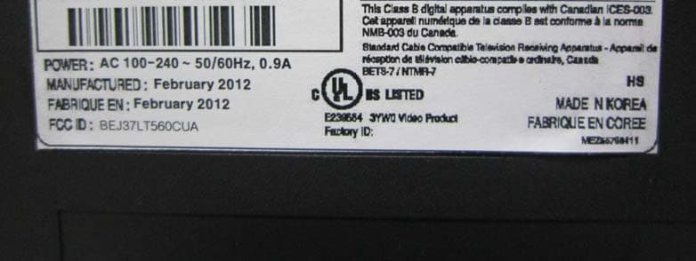LED LCD TV monitor - FCC ID BEJ37LT560CUA - LG Electronics USA, Inc. (3)