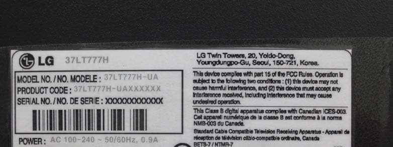 LED TV MONITOR - FCC ID BEJ37LT777HUA - LG Electronics USA, Inc.