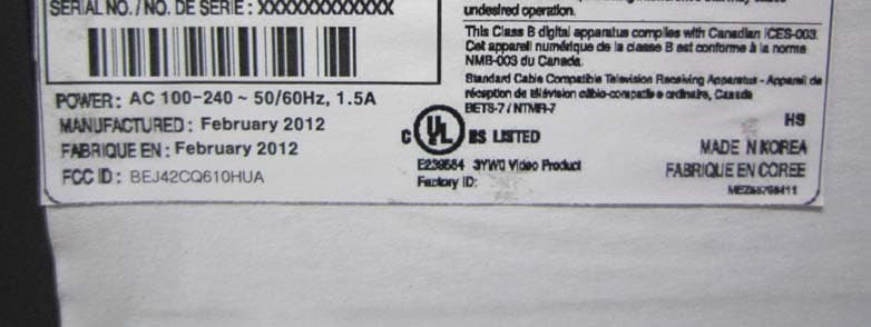 LCD TV monitor - FCC ID BEJ42CQ610HUA - LG Electronics USA, Inc. (2)