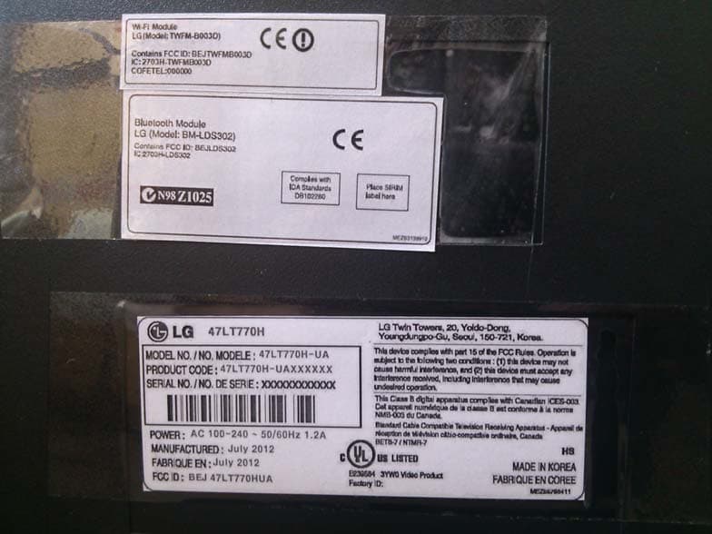 LED LCD TV Monitor - FCC ID BEJ47LT770HUA - LG Electronics USA, Inc. (1)