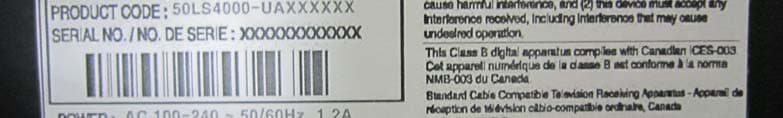 LED LCD TV Monitor - FCC ID BEJ50LS4000UA - LG Electronics USA, Inc.