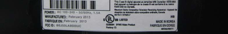 LED TV MONITOR - FCC ID BEJ55LA8600UC - LG Electronics USA, Inc. (1)