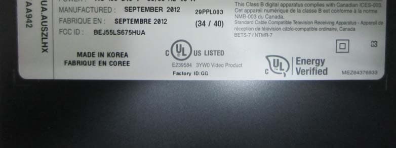 LED LCD TV-MONITOR - FCC ID BEJ55LS675HUA - LG Electronics USA, Inc. (4)