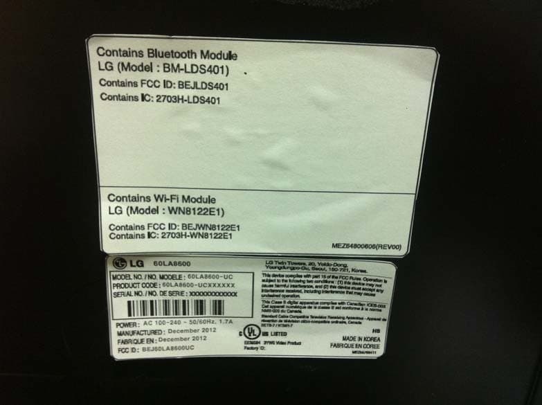 LED TV MONITOR - FCC ID BEJ60LA8600UC - LG Electronics USA, Inc.