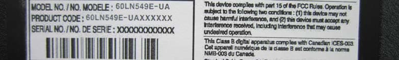 LED TV MONITOR - FCC ID BEJ60LN549EUA - LG Electronics USA, Inc.